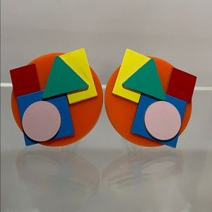 3/$10 - Funky retro style statement earrings